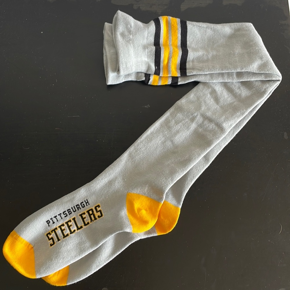 Steeler thigh high socks